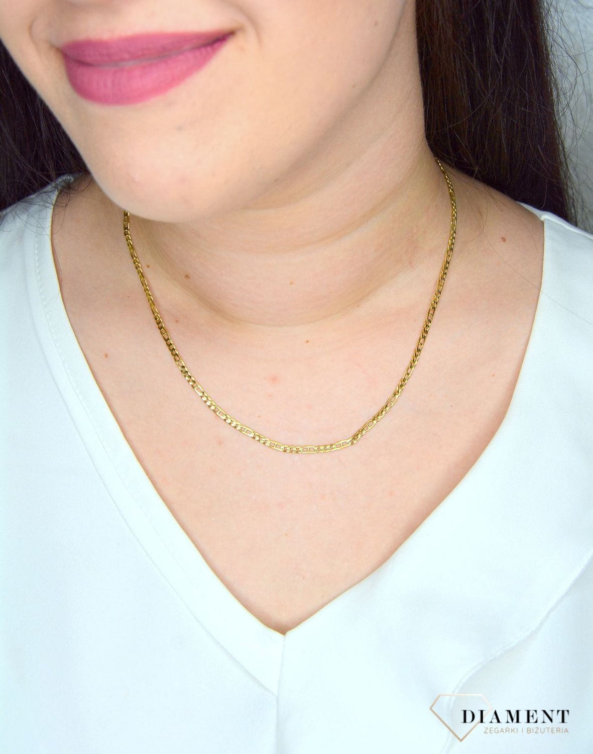 Złoty łańcuszek 333 o szerokości 3 mm DIA-LAN-3163-333 3mm (1).jpg